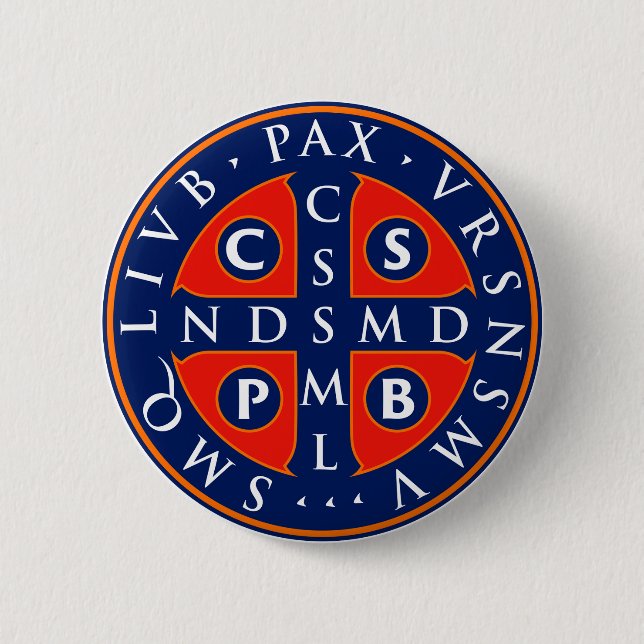 St. Benedict Medal Design Button (Front)