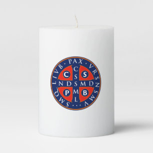 St. Benedict Medal Design Pillar Candle
