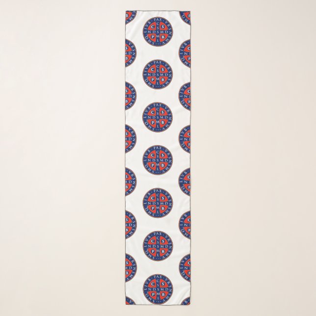 St. Benedict Medal Design Scarf (Front)