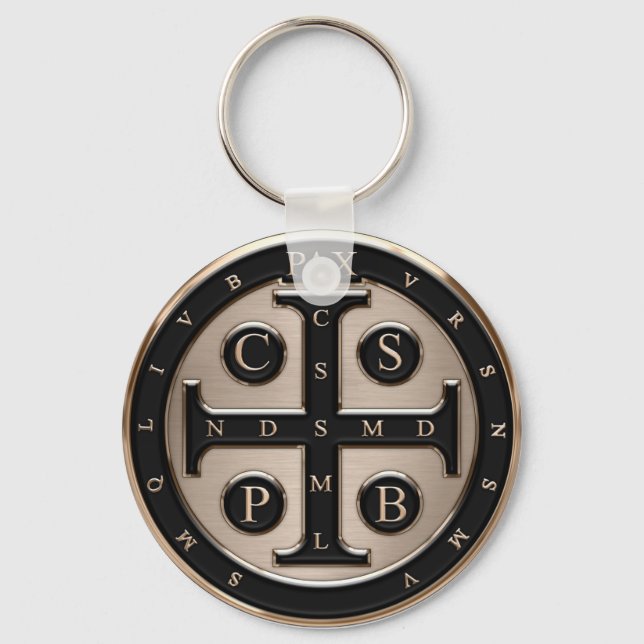 St. Benedict Medal Keychain (Front)