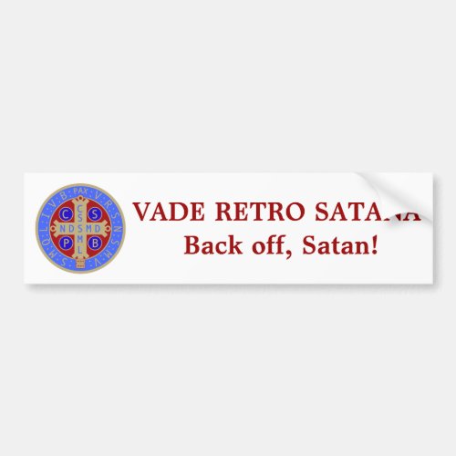 St Benedict Medal Latin Bumper Sticker