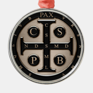 St. Benedict Medal Metal Ornament