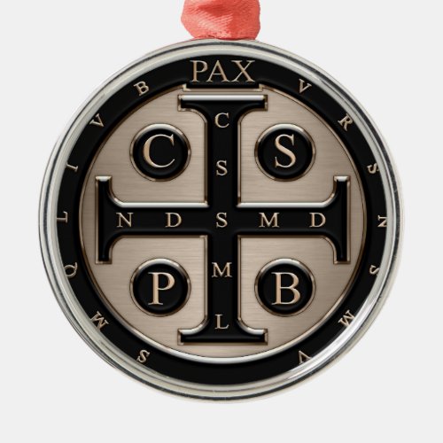 St Benedict Medal Metal Ornament