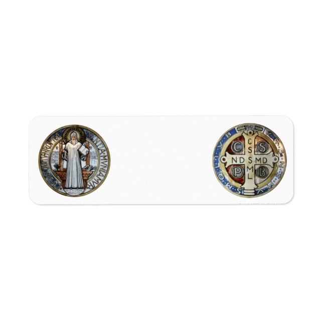 St Benedict Medal Return Address Label (Front)