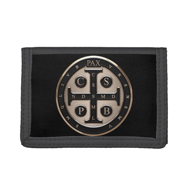 St. Benedict Medal Trifold Wallet (Front)