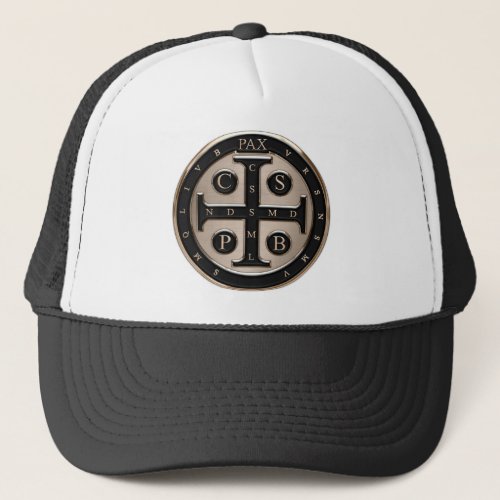 St Benedict Medal Trucker Hat