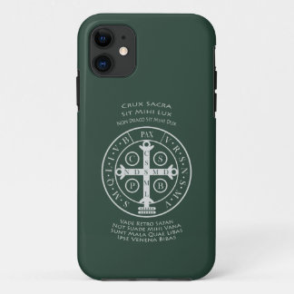 St Benedict Medal with Latin Prayer iPhone 11 Case