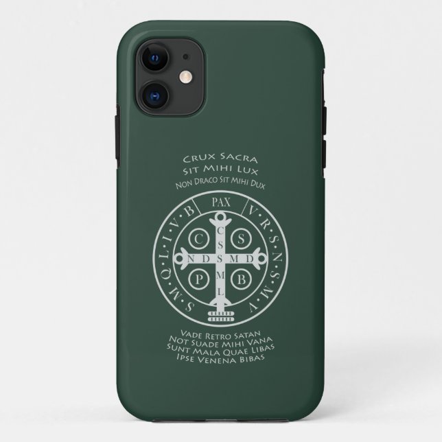 St Benedict Medal with Latin Prayer Case-Mate iPhone Case (Back)