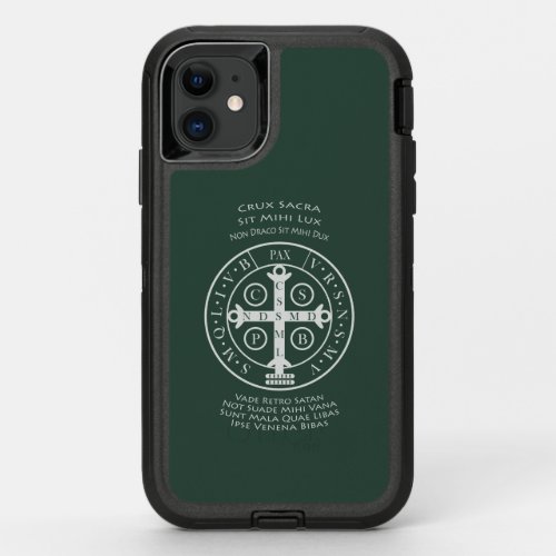 St Benedict Medal with Latin Prayer OtterBox Defender iPhone 11 Case