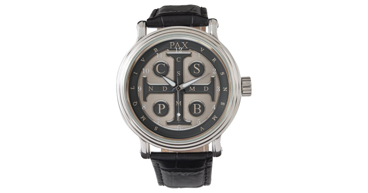 St. Benedict Medal Wrist Watch Zazzle