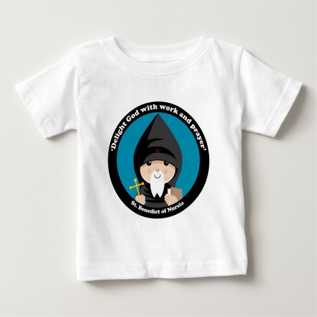 St Benedict of Nursia Baby T-Shirt (Front)