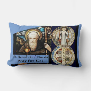 St. Benedict of Nursia Card Lumbar Pillow