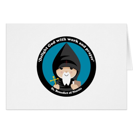 St Benedict of Nursia Cards (Front Horizontal)