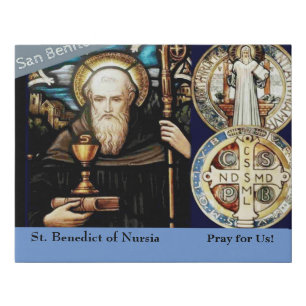 St. Benedict of Nursia Faux Canvas Print