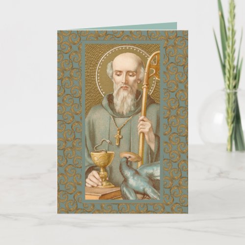St Benedict of Nursia JM 07 Blank GreetingNote Card