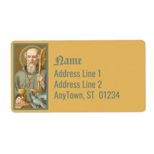 St. Benedict of Nursia (JM 07) Label