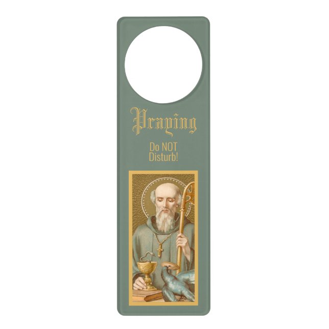 St. Benedict of Nursia (JM 07; Praying) Door Hanger (Front)