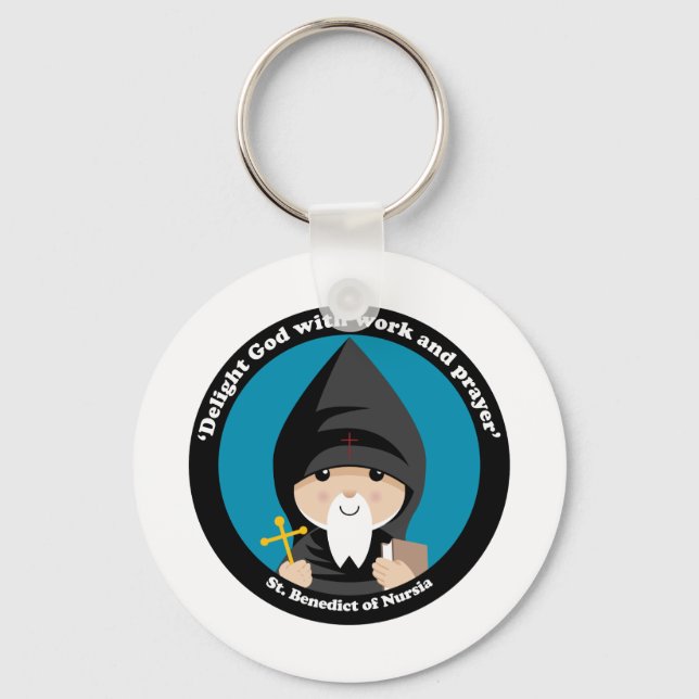 St Benedict of Nursia Keychain (Front)
