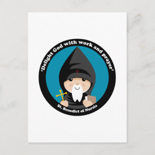 St Benedict of Nursia Postcard