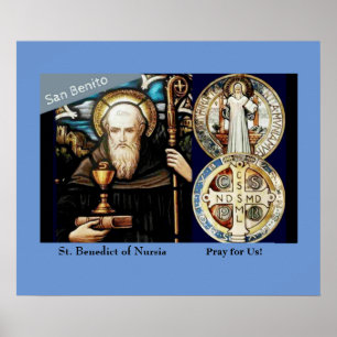 St. Benedict of Nursia Poster