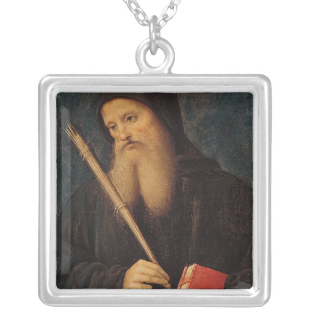 St. Benedict Silver Plated Necklace (Front)
