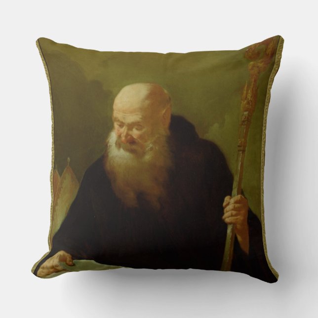 St. Benedict Throw Pillow (Front)