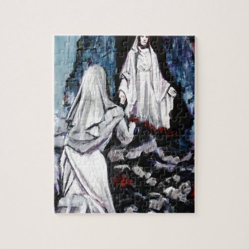 St Bernadette at the Grotto Jigsaw Puzzle