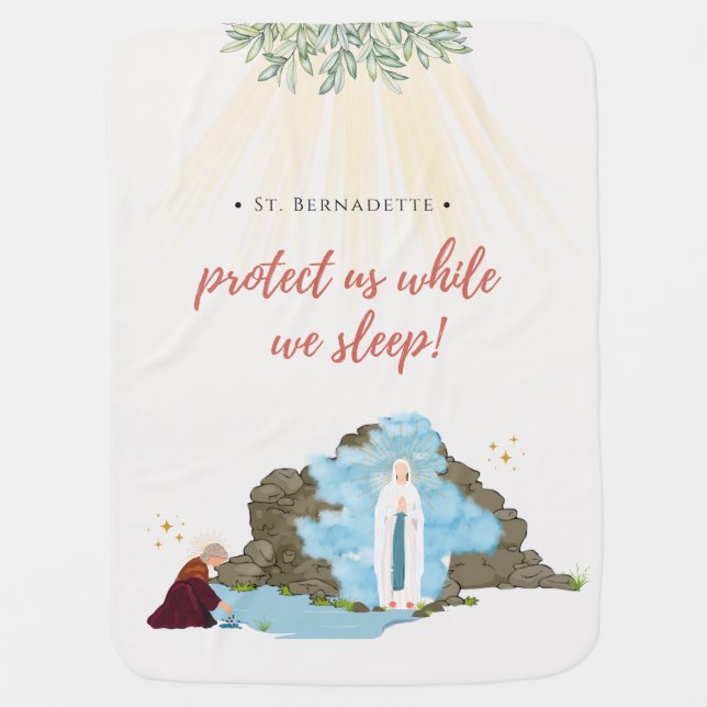 St. Bernadette Baby Blanket (Front)