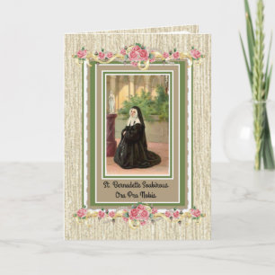 St. Bernadette Catholic Religious Saint Nun Card
