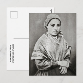 St. Bernadette of Lourdes Catholic Patron Saint of Postcard