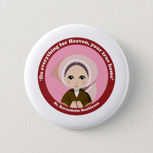 St Bernadette Soubirous Button