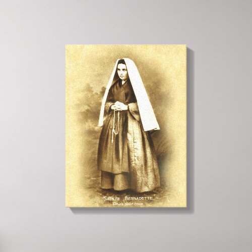 St Bernadette Soubirous Devotional Image Canvas Print