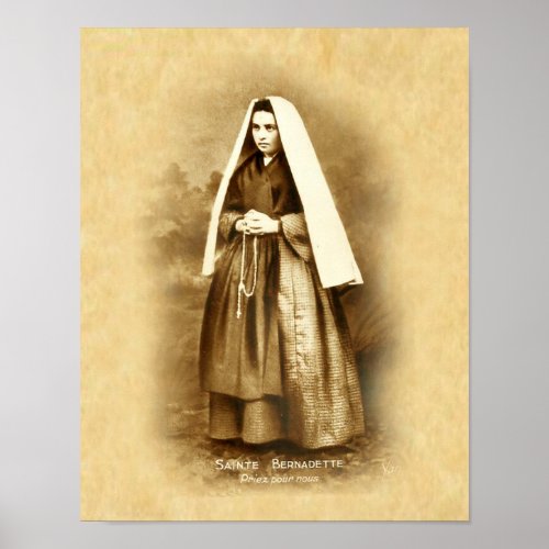 St Bernadette Soubirous Poster