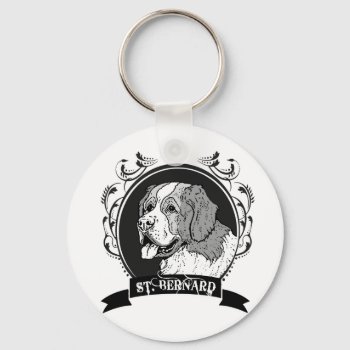 St. Bernard (3) Keychain by Shirtuosity at Zazzle