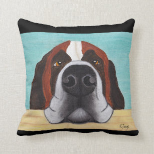 Personalized Name Saint Bernard Pillows Gifts For Saint Bernard Saint Bernard Gifts Custom Saint Bernard Pillow 12x18 Pillow