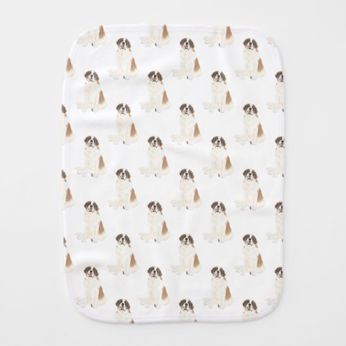 St Bernard Baby Burp Cloth