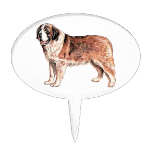 st bernard cake topper