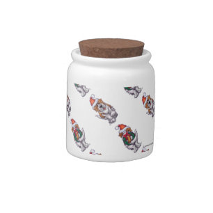 St. Bernard Christmas Candy Jar