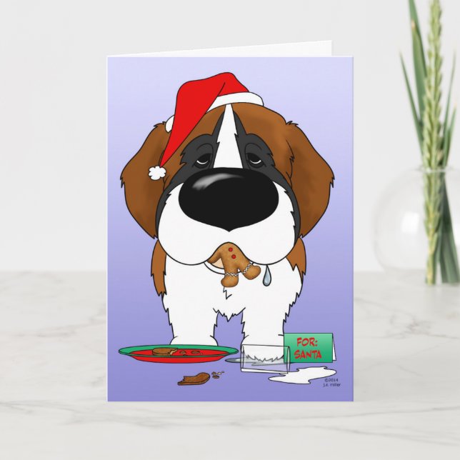 St. Bernard Christmas Holiday Card (Front)