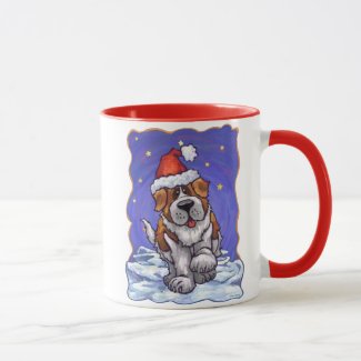 St. Bernard Christmas Mug