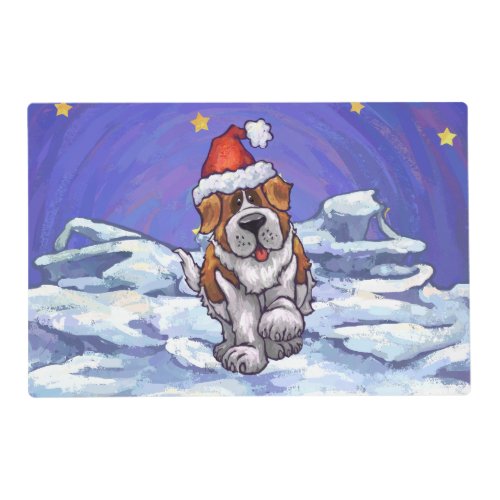 St Bernard Christmas Placemat