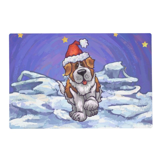 St. Bernard Christmas Placemat (Front)