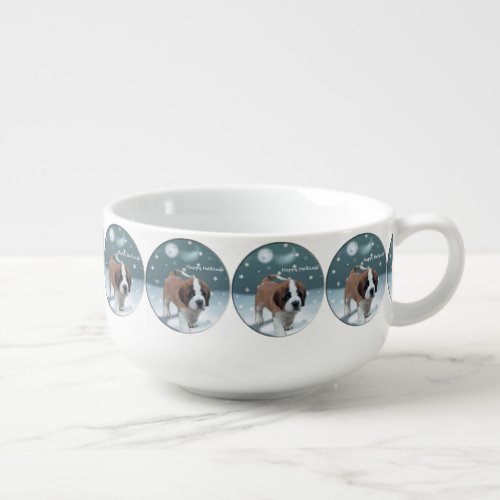 St Bernard Christmas Soup Mug