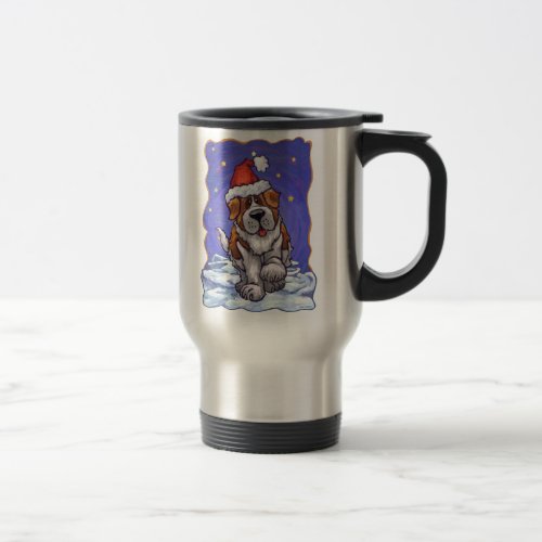 St Bernard Christmas Travel Mug