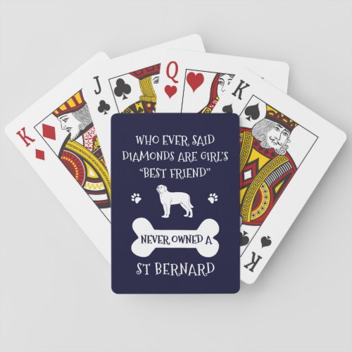 St Bernard Dog Best Friend Poker Cards