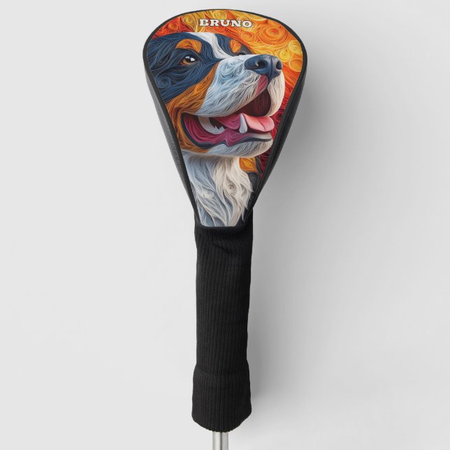 St. Bernard Dog Golf Head Cover (Front)
