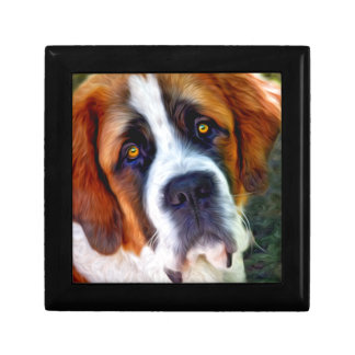 St Bernard Dog Painting Jewelry Box