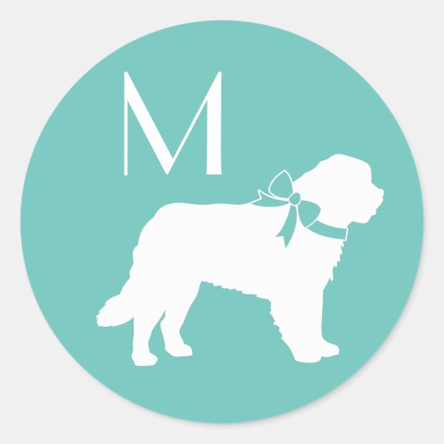 St. Bernard Dog Puppy Classic Round Sticker (Front)