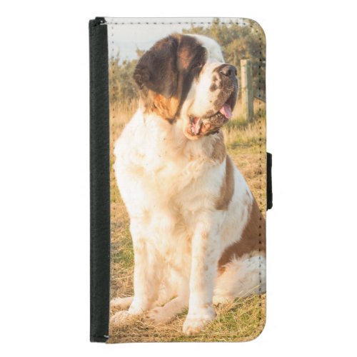 St Bernard dog Samsung Galaxy S5 Wallet Case