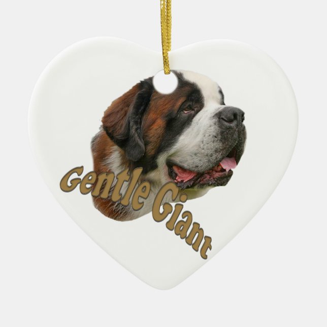 St. Bernard Gentle Giant Ceramic Ornament (Front)